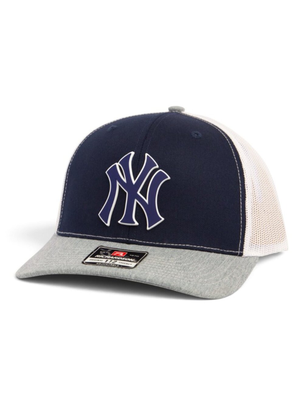 New York Yankees NY Navy 3D Snapback Trucker Hat- Navy/ White/ Heather Grey